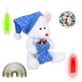 thumbnail image 1 of Christmas 9" Plush White Bear, Stocking, Candy, Bounce Ball, Glow Sticks, & Coil Fidget Gift Set (10 Piece), 1 of 6