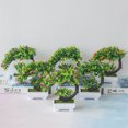 thumbnail image 4 of LSLXA Artificial Bonsai Tree Potted Plant Simulation Grass Plastic Fake Plant for Desk Tabletop Living Room Bedroom Decor, 4 of 4