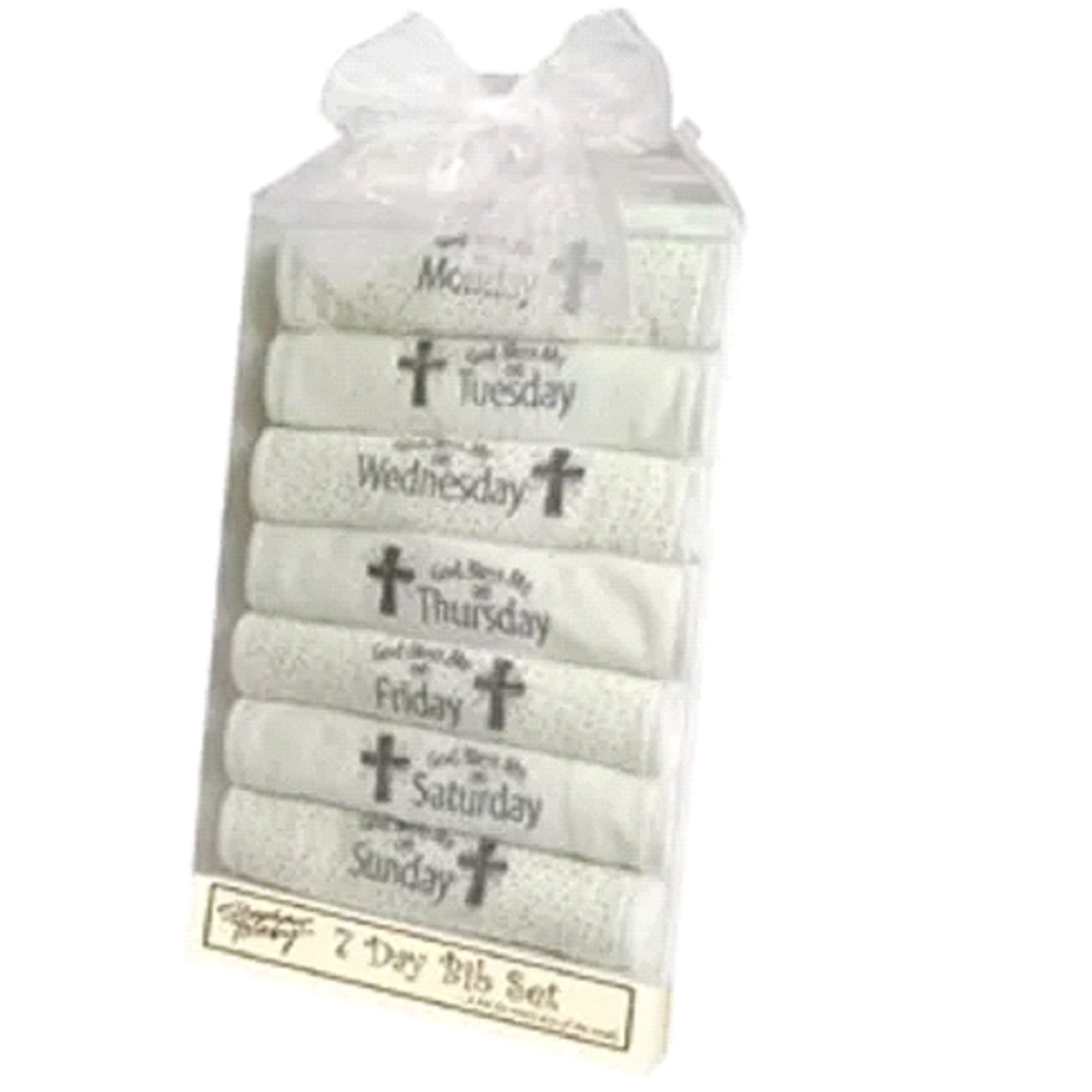 Stephan Baby Child of God Inspirational Baby Bibs, 7 Day Bib Set