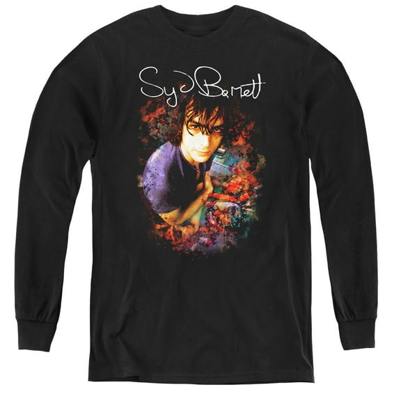 Syd Barrett Madcap Syd Youth Long Sleeve T-Shirt Tee Black