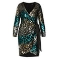 thumbnail image 4 of City Chic Women's Plus Size Irresistible 3/4 Sleeves Dress, 4 of 6