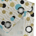 thumbnail image 3 of Ambesonne Abstract Grommet Curtain Single Panel, Trippy Geometric Round, 50"x60", Aqua, 3 of 5