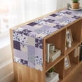 thumbnail image 6 of Table Runners 90 Inches Long Dress Scarves, Spring Floral Farmhouse Coffee/Dining/Kitchen Table Runner for Living Room, Dark Purple Flowers Patchwork Grid Bohemia 13x90 Inch, 6 of 9