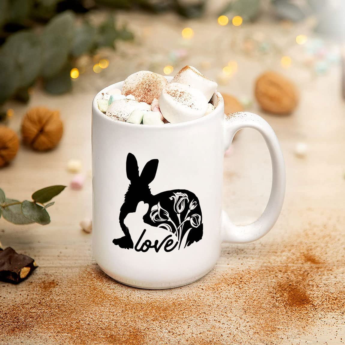 11oz Ceramic Coffee Mug Funny Coffee Mug  'I Work Hard So My Rabbit Has A  Better Life' 11 Oz Ceramic Mug, Gift For Rabbit Lovers Microwave Dishwasher  Safe Mug