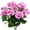 Purple#2, variant on 2 Pack Artificial Geraniums Silk Flowers for Outdoor Garden Hanging Basket - Faux Fake Plants for Porch Home Decor - Plastic Flower Arrangements for Indoor Outdoor Use