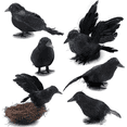 thumbnail image 4 of Pluma de cuervo negro para Halloween, decoración de Halloween, cuervo, decoración de jardín, cuervo de plástico, 4 of 6
