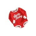 thumbnail image 2 of Okbabeha Babies Christmas Romper, Red Letters Print Long Sleeve One-piece, 2 of 6