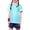 Sky Blue., variant on Agkizg 2PC Short Sleeve Training Set Round Neck Top Elastic Waist Shorts Quickly Dry Breathable (Girl's or Girl's Plus),2-Piece Set
