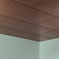 thumbnail image 2 of FASÄDE Diamond Plate Decorative Vinyl 2ft x 2ft Lay in Ceiling Panel in Antique Bronze (5 Pack), 2 of 5