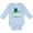 AE-Light Blue, variant on Key West, Florida Happy Sea Turtle Boys or Girls Long Sleeve Baby Bodysuit