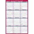 thumbnail image 4 of Czcpp-20 24-2025 Calendrier Mural Effaçable Académique, 32 Pouces x 48 Pouces, XLarge, Effaçable à Sec, Réversible, Vertical/Horizontal, Rouge (PM36AP28), 4 of 4
