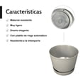 thumbnail image 3 of Maceta 30cm Moderna Minimalista Interior Exterior con Plato gris Elly Decor MCA01WH-30CMCPLT, 3 of 7
