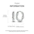 thumbnail image 3 of MULA 925 Sterling Silver Hoop Earrings for Women,Classic Twisted CZ Earrings Jewelry Gift for Her, 3 of 5