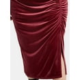 thumbnail image 4 of Terra & Sky Women's Plus Velvet Midi Skirt, Sizes 0X-5X, 4 of 6