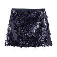 thumbnail image 4 of WTXUE Sequin Skirt, Women's SequinedHigh Waisted Slim Fitting Butt Lifting Casual Short Skirt, Bodycon Mini Skirt, Navy S, 4 of 4