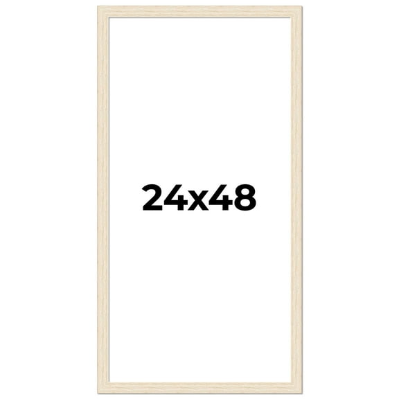 24x48 Frame White Barnwood Picture Frame Includes UV Acrylic Plexiglass, Acid Free Foam Backing