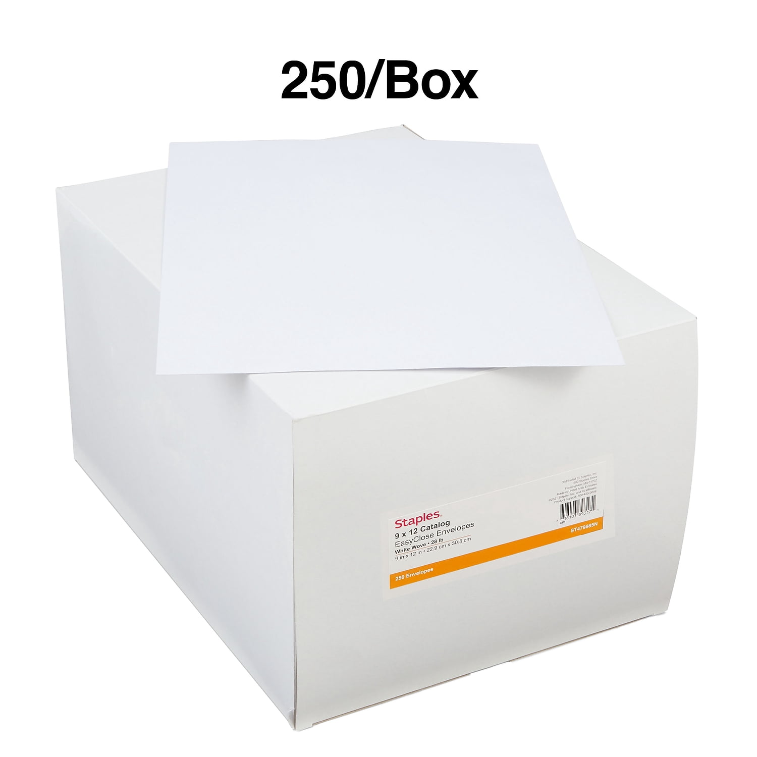 MyOfficeInnovations EasyClose Catalog Envelopes 9" x 12" White Wove 250/Box 479885