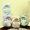 thumbnail image 7 of SmartBy Penguin Doll Pendant Soft Plush Stuff Toy Cartoon Animal Stainless Chain Keychain School Bag Shoulder Bag Decoration Pendant Keyring Key Holder, 7 of 7