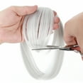 thumbnail image 5 of Bangs Hair Clip French Bang Clip in Thick Full Bangs Straight Fringe with Temples for Women, 5 of 5