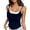 Blue, variant on Womens Workout Tops 2 Piece Back Strap Integrated Bra Back Padding Womens Athletic Tops,Grey,One Size