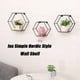 thumbnail image 3 of Soporte flotante hexagonal montado en la pared, juego de tres piezas negras, soporte de pared metálica moderno, 3 of 5