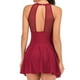 thumbnail image 4 of Gibobby Traje de baño completo mujer Bikini de mujer Bikini Traje de baño en color sólido V(Rojo,G), 4 of 5