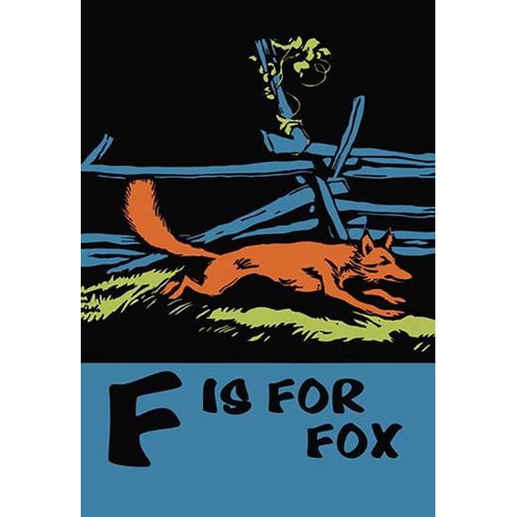 F is for Fox-Fine Art Canvas Print (20" x 30")