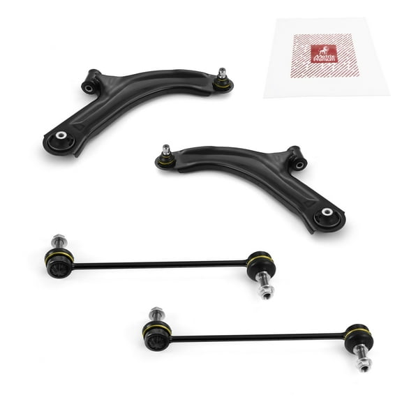 Metrix Premium Chassis Parts - 4 PC Front Lower Control Arm & Front Sway Bar Stabilizer End Link Kit Fits 07-18 Nissan Tiida Mexico, 07-12 Versa, 09-14 Cube, RK620567 RK620566 K750098