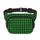 thumbnail image 1 of Fotbe Buffalo Plaid Green Black Cangurera Cuadrada con Estampado de Doble Capa, Bolsa de Cintura Ajustable Mini para Hombres y Mujeres, 1 of 9