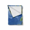 thumbnail image 2 of Tropical Soft Flannel Fleece Throw Blanket, Paradise Beach with Palm Trees in Exotic Island Happiness Coastal Charm Image, Cozy Plush for Indoor and Outdoor Use, 50" x 70", Multicolor, by Ambesonne, 2 of 6