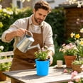 thumbnail image 6 of Solid Galvanized Metal Flower Bucket Planter, Mini Metal Pot for Indoor Window Desk Succulent Small Fresh Floral Tabletop Decor,Dark Blue,10cm, 6 of 6