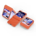 thumbnail image 1 of Oupeigar para Motorola Razr 50 Ultra/Razr 60 Pro Funda Tipo Armadura con Cubierta de Bisagra, Protector de Pantalla Integrado, a Prueba de Golpes, Funda de Carga Inalámbrica - Naranja, 1 of 10