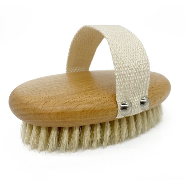 YEUHTLL Wet Dry Brushing Body Brush Natural Bristles Exfoliating Scrub
