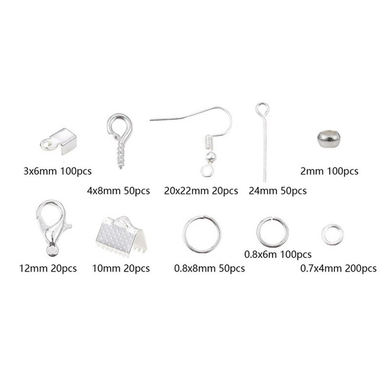 Jewelry Making Kit DIY Earrings Materials Repair Tool Open Jump  Ring/Lobster Clasp/Tail Chain/Clip Buckle/Earring Hooks Set