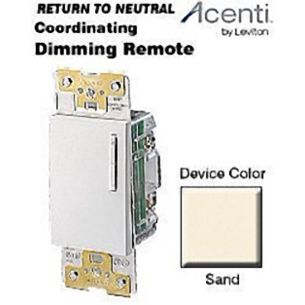 Leviton Acenti Sand Dimmer Fan Speed Control 10Location No LED Remote