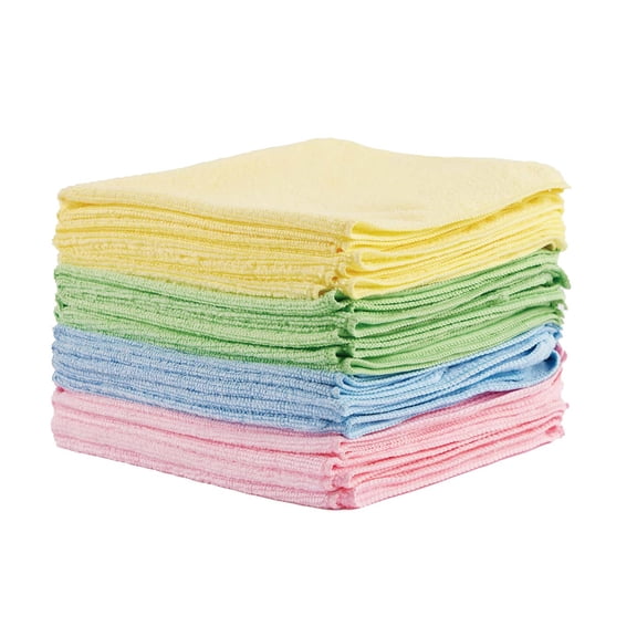 Rubbermaid Commercial Microfiber Cleaning Cloths, Light Duty, 16-Count Multicolor Pack