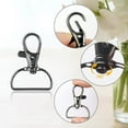 thumbnail image 3 of 40 Pieces Swivel Clasps Lanyard Snap Hooks with D Rings, Metal Keychain Clip Hook Lobster Claw Clasp for Purse Hardware Sewing Jewelry DIY Craft Project (Black, 25 mm), 3 of 14