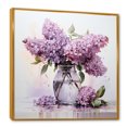 thumbnail image 2 of Designart "Elegance In The Lilac Bouquet Vase I" Lilacs Floater Framed Canvas Wall Art, 2 of 5