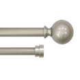 thumbnail image 2 of Lumi 3/4" Double Curtain Rod Oil Rubbed Bronze/ Silver- Ball finials 42" x 120" - Silver, 2 of 5