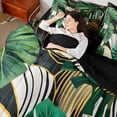 thumbnail image 4 of Castle Fairy Tree Leaves Bedding Comforter Set,Abstract Stripes Full Bedding Set, 4 of 8