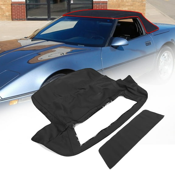 Kojem Convertible Soft Top Black W/Plastic Window for Chevy Corvette 86 87 88 89 90 91 92 93 COR86989