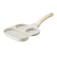 thumbnail image 2 of FashionCha Egg Frying Pan 3 Section Skillet Multifunction with Wooden Handle Sturdy Cooking, 2 of 9