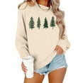 thumbnail image 2 of Women's Christmas Sweatshirts Casual Crew Neck Blouses Top Xmas Holiday Winter Sweater Fashion Christmas Printed Long Sleeve Shirts Pullover, 2 of 9