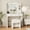 White, variant on Vabches Vanity Desk Set with Mirror and Lights, Large Makeup Table with Charging Station, Comfortable Stool, 2 Drawers, Lots of Storage Shelves