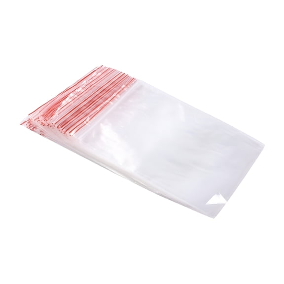ACDANC Clear Zip Poly Bags 100Pcs Reusable Sealed Poly Storage Plastic Bags for Jewelry Pill