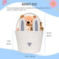 thumbnail image 2 of CHENGDAO 2Pack Cotton Rope Storage Baskets with Removable Bunny Ears, Foldable Organizer, Gray&Pink, 2 of 7