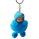 thumbnail image 1 of 1 llavero de muñeco de bebé durmiendo, esponjoso, colgante, regalo, patrón de lazo (azul), 1 of 7