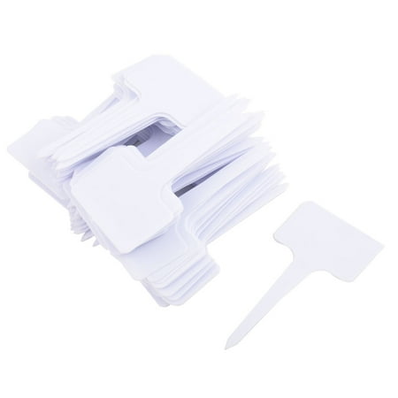 - Unique BargainsOutdoor Garden Plastic T Shaped Plant Seed Tag Label Marker Sign White 100pcs