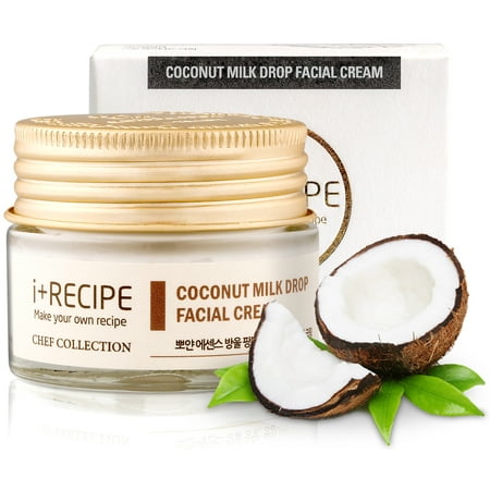 - I+Recipe Coconut Milk Drop Facial Cream, Antioxidant Tone Up Moisturizer For Face, Normal to Dry All Skin Type, (30 ml)