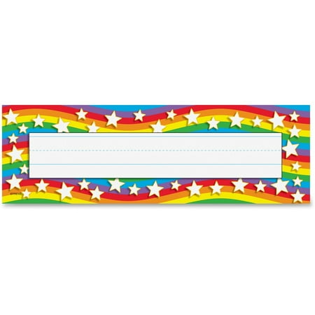 Trend Star Rainbow Desk Toppers Name Plates, Assorted, 36 / Pack (Quantity)